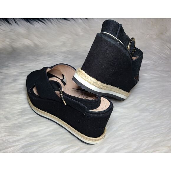 NWOB|The Shoe Box Suede Espadrille Platform Sandals, 37 - Picture 6 of 9